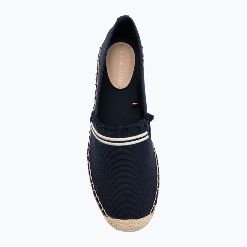 Espadrile pentru femei Tommy Hilfiger Fringe Canvas Closed space blue 5