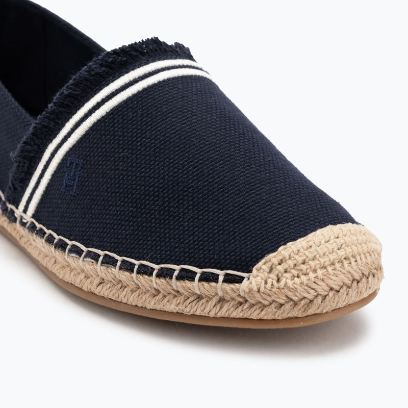 Espadrile pentru femei Tommy Hilfiger Fringe Canvas Closed space blue 7