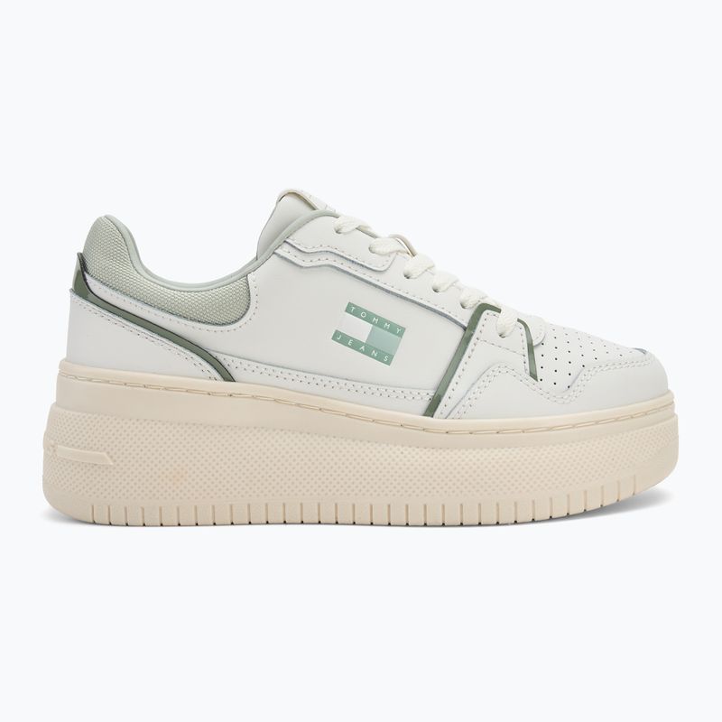 Încălțăminte pentru femei Tommy Jeans Retro Basket Flatform ecru/misty sage 2