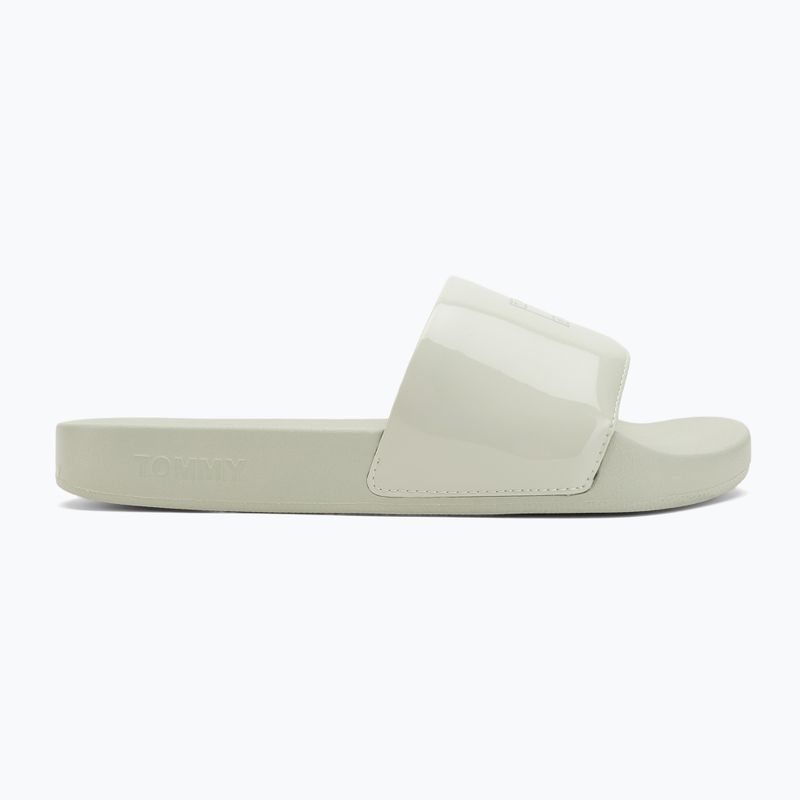 Papuci pentru femei Tommy Hilfiger Flag Pool Slide Patent misty sage 2