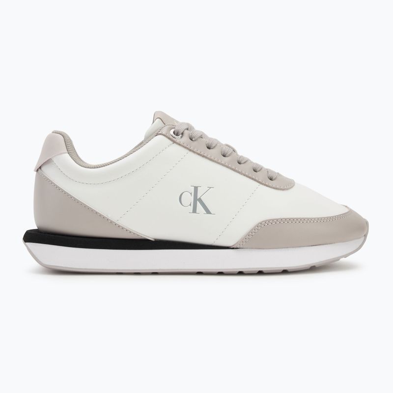 Încălțăminte pentru femei Calvin Klein YW0YW01942 Retro Runner Lace Up Leather MG bright white/chateau 2