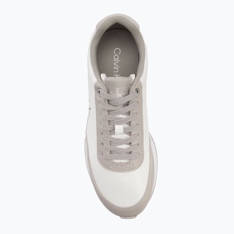 Încălțăminte pentru femei Calvin Klein YW0YW01942 Retro Runner Lace Up Leather MG bright white/chateau 5