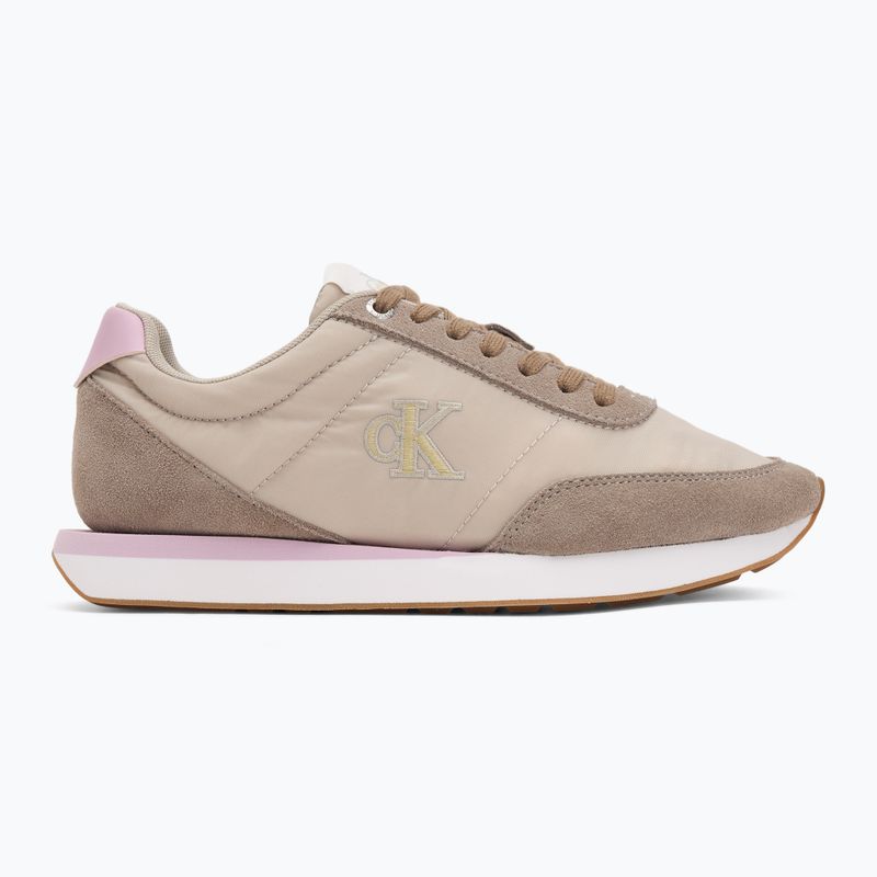 Încălțăminte pentru femei Calvin Klein YW0YW01990 Retro Runner Lace Up Nylon MG chateu/taupe/fragrant lilac 2