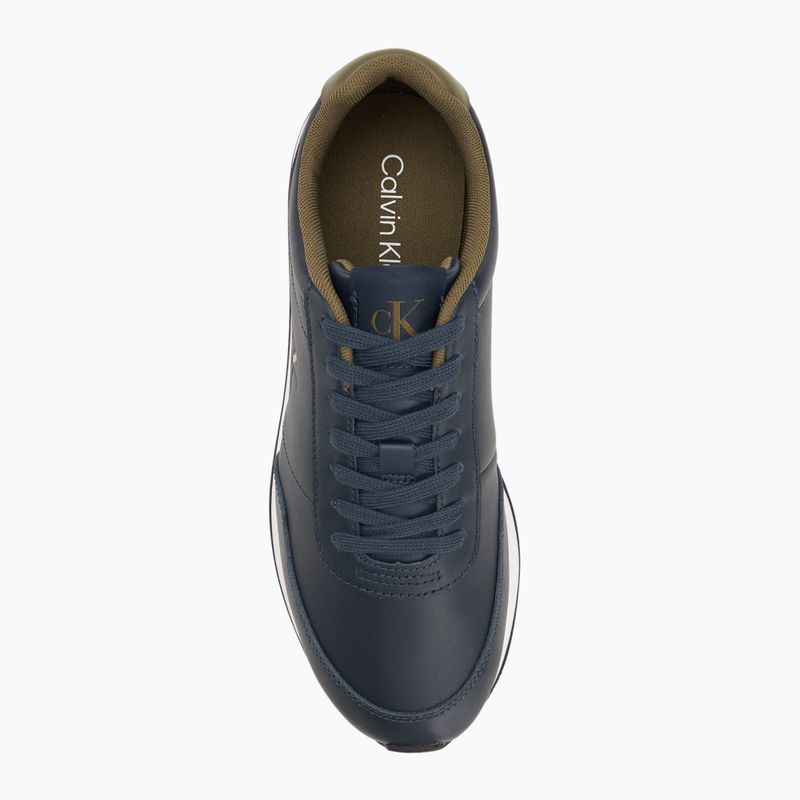 Încălțăminte pentru bărbați Calvin Klein YM0YM01355 Retro Runner Essential Leather navy/capers 5