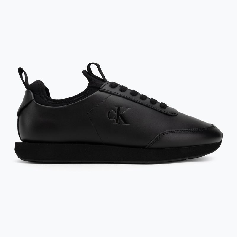 Încălțăminte pentru bărbați Calvin Klein YM0YM01362 Retro Runner Sock Laceup Leather triple black 2
