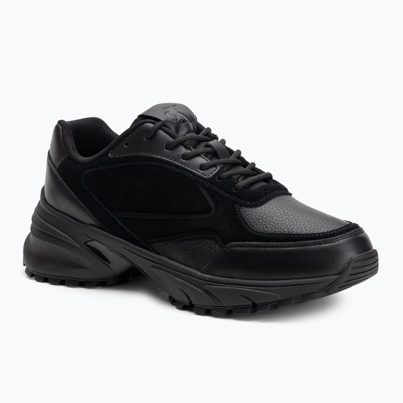 Încălțăminte pentru bărbați Calvin Klein YM0YM01289 Hike Runner HF Leather Mix triple black