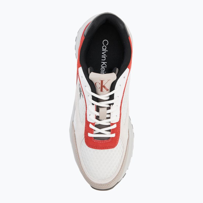 Încălțăminte pentru bărbați Calvin Klein YM0YM01379 Hike Runner Mesh MIX bright white/grey/flame scarlet 5