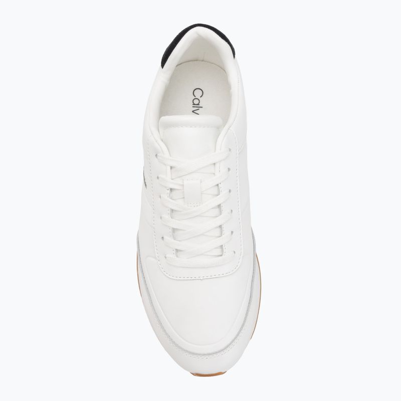 Încălțăminte pentru bărbați Calvin Klein YM0YM01381 Retro Runner Leather Tape bright white/black/gum 5