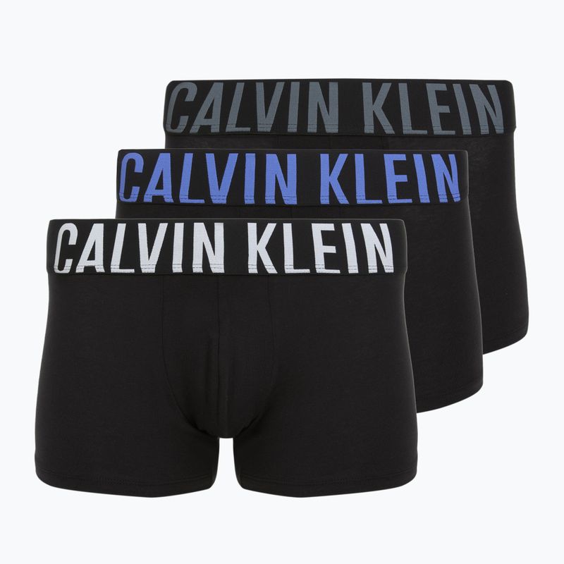 Boxeri Calvin Klein 000NB3608A Trunk 3 perechi black bodies/turbulence/white/iridescent