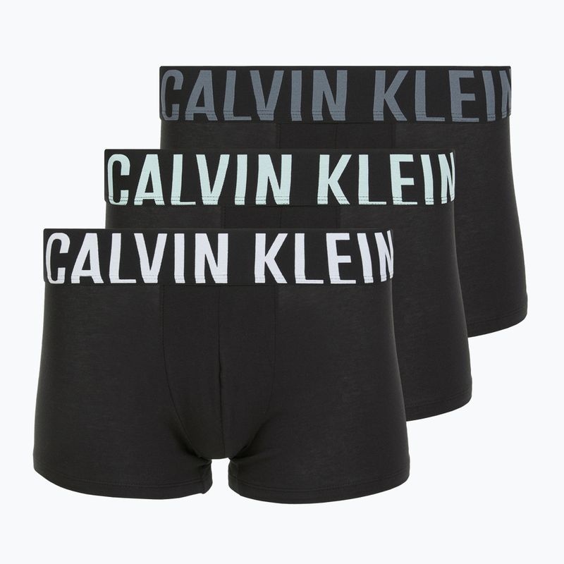 Boxeri Calvin Klein 000NB3608A Trunk 3 perechi Black bodies/white/aerial/turbulence