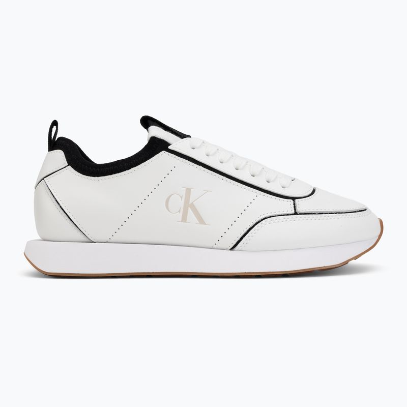 Încălțăminte pentru femei Calvin Klein HW0HW02994 Retro Runner Sock Patch Leather bright white/black 2