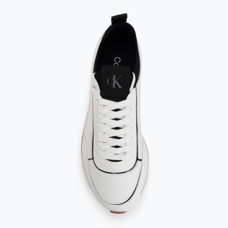 Încălțăminte pentru femei Calvin Klein HW0HW02994 Retro Runner Sock Patch Leather bright white/black 5