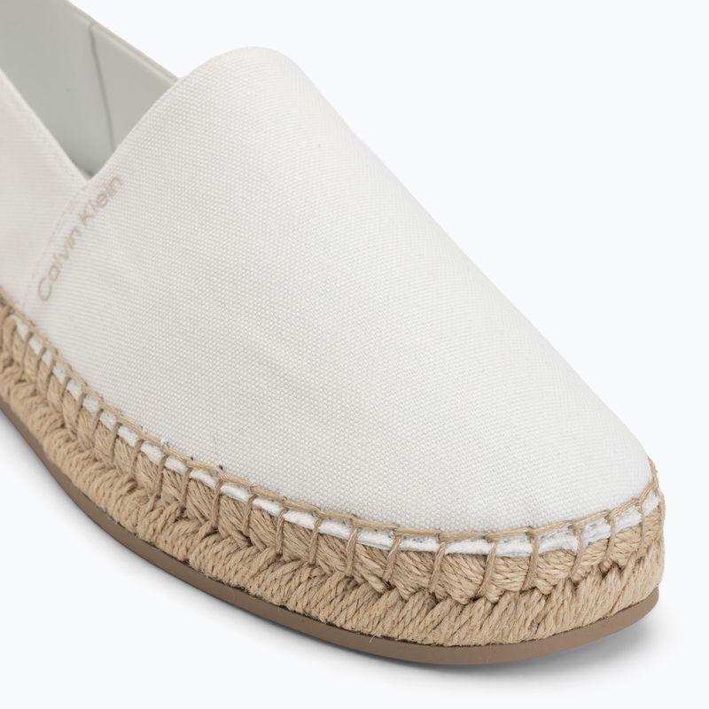 Espadrile pentru femei Calvin Klein HW0HW02931 Oblique Canvas Off White 7