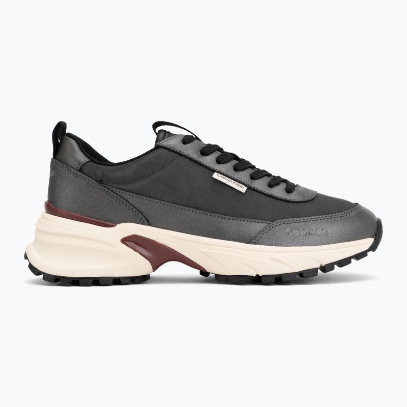 Încălțăminte pentru femei Calvin Klein HW0HW02999 Hike Runner Organza Met Leather gun metal/bordeaux 2
