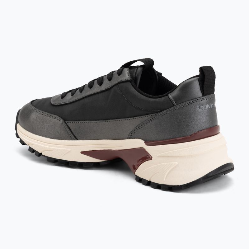 Încălțăminte pentru femei Calvin Klein HW0HW02999 Hike Runner Organza Met Leather gun metal/bordeaux 3
