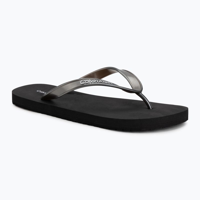 Șlapi pentru femei Calvin Klein HW0HW02956 Tpu Metallic triple black