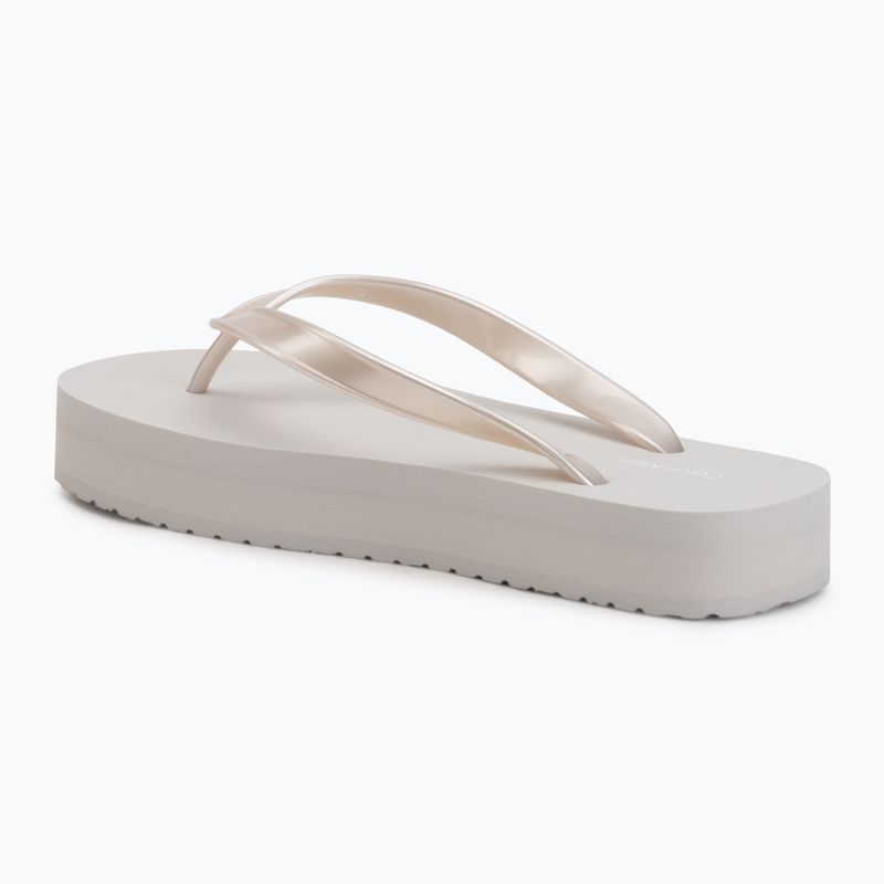 Șlapi pentru femei Calvin Klein HW0HW03120 Flatform silver 3