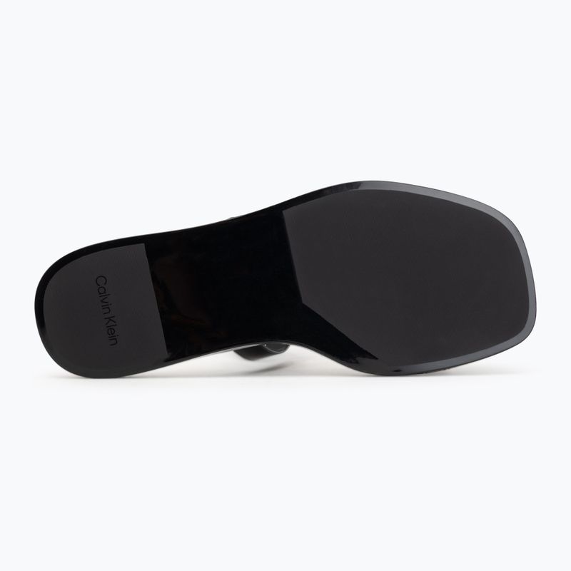 Șlapi pentru femei Calvin Klein HW0HW02963 Jelly Doub Bar Shiny triple black 4