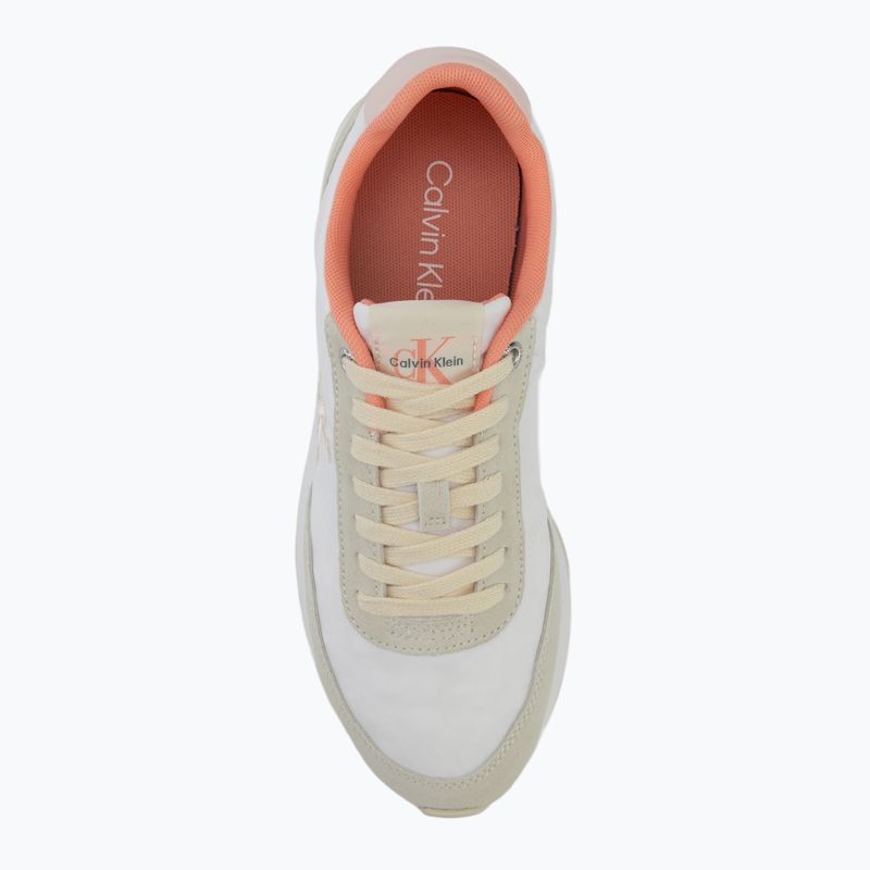 Încălțăminte pentru femei Calvin Klein YW0YW01990 Retro Runner Lace Up Nylon Mg brilliant white/light cashew/pink 5
