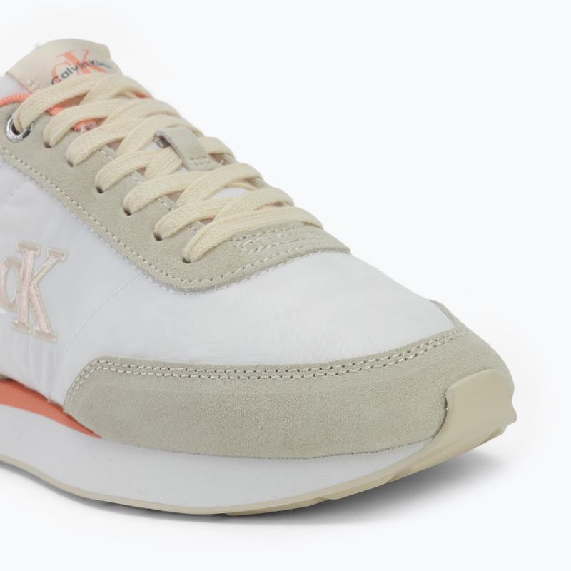 Încălțăminte pentru femei Calvin Klein YW0YW01990 Retro Runner Lace Up Nylon Mg brilliant white/light cashew/pink 7