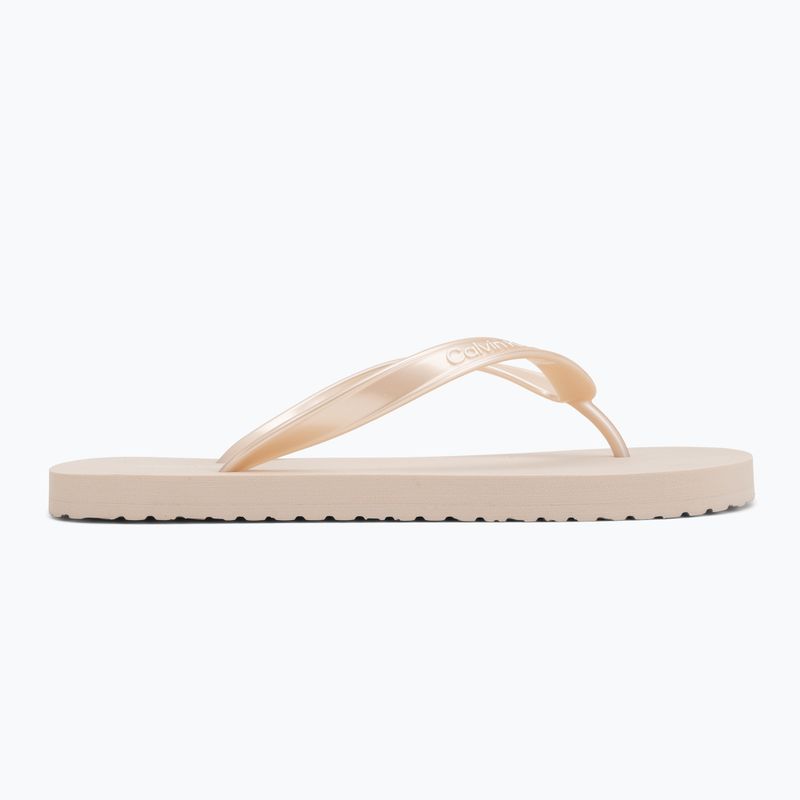 Șlapi pentru femei Calvin Klein HW0HW02956 Tpu Metallic whisper pink 2
