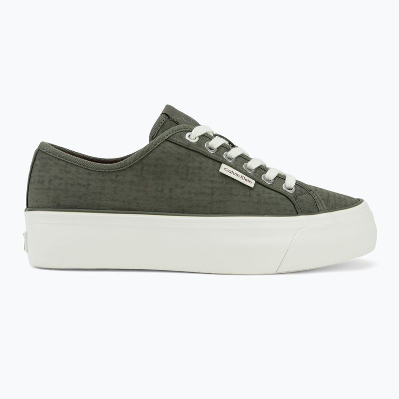 Încălțăminte pentru femei Calvin Klein HW0HW02970 Vulc Flatf Laceup Ripst deep lichen green/pink yarrow 2