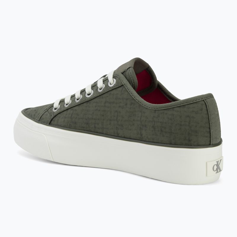 Încălțăminte pentru femei Calvin Klein HW0HW02970 Vulc Flatf Laceup Ripst deep lichen green/pink yarrow 3