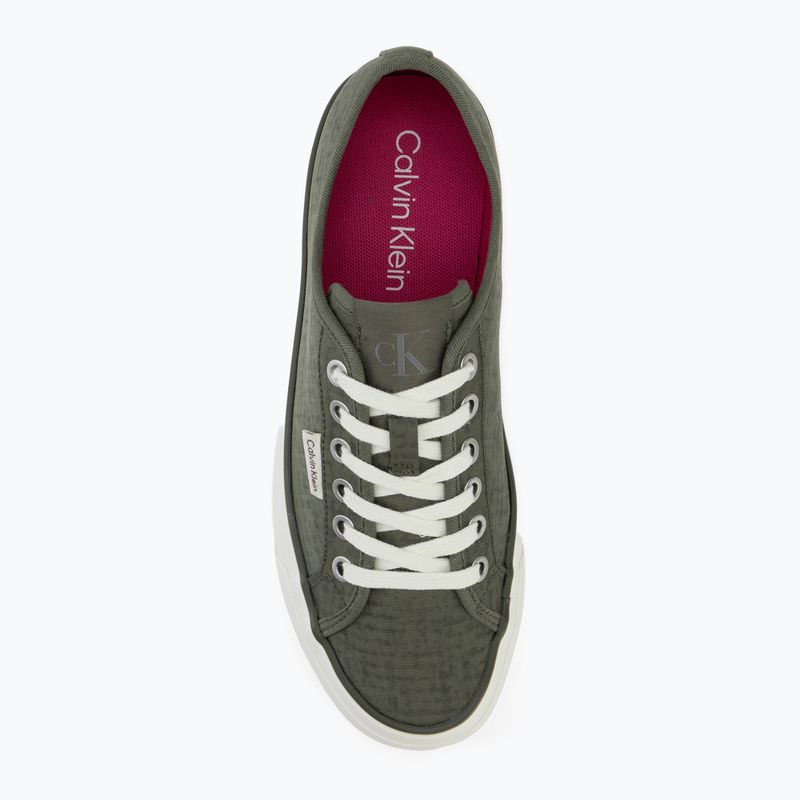 Încălțăminte pentru femei Calvin Klein HW0HW02970 Vulc Flatf Laceup Ripst deep lichen green/pink yarrow 5