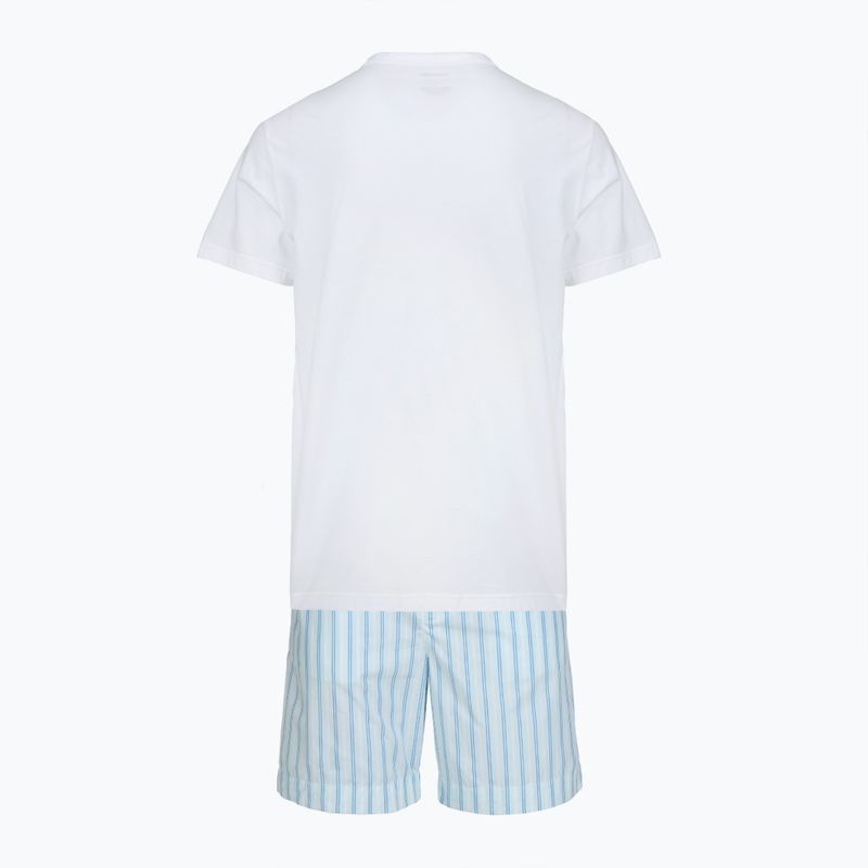 Pijamă bărbătească Calvin Klein LV00NM2903 classic white top/aurora stripe 2