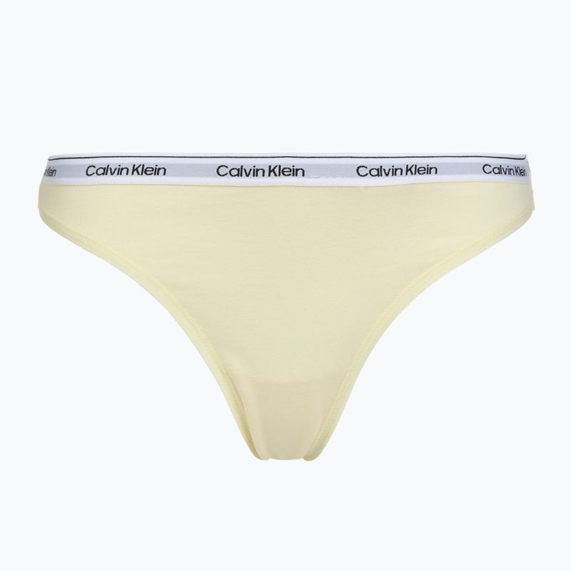 Tanga pentru femei Calvin Klein LV00QD5209 Thong 3 pairs shoreline/snow heather/pear sorbe 2