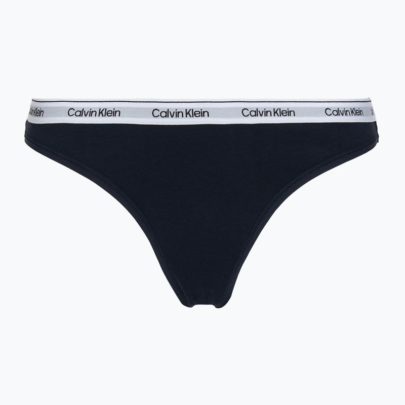Tanga pentru femei Calvin Klein LV00QD5209 Thong 3 pairs shoreline/snow heather/pear sorbe 4