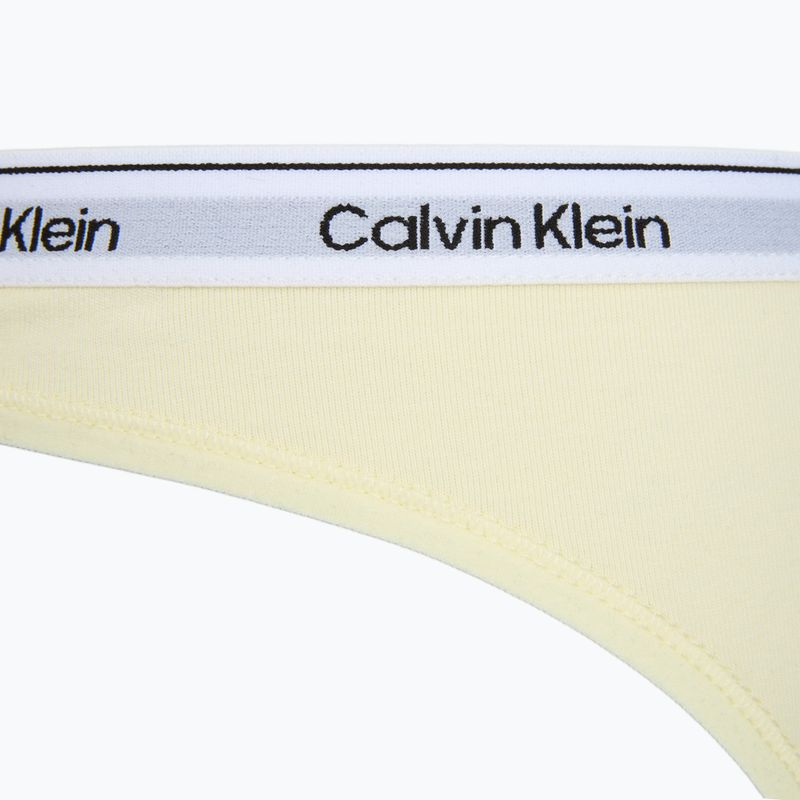Tanga pentru femei Calvin Klein LV00QD5209 Thong 3 pairs shoreline/snow heather/pear sorbe 6
