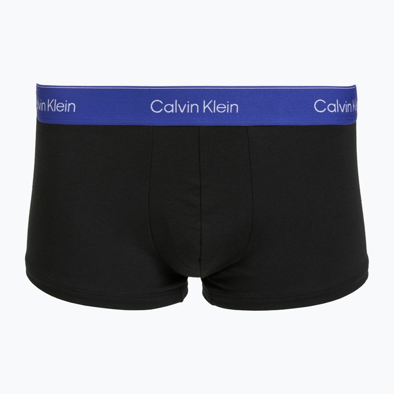 Boxeri pentru bărbați Calvin Klein LV00NB4390 Low Rise Trunk 5 perechi black wb/blue descent wb/green bi/khaki 5
