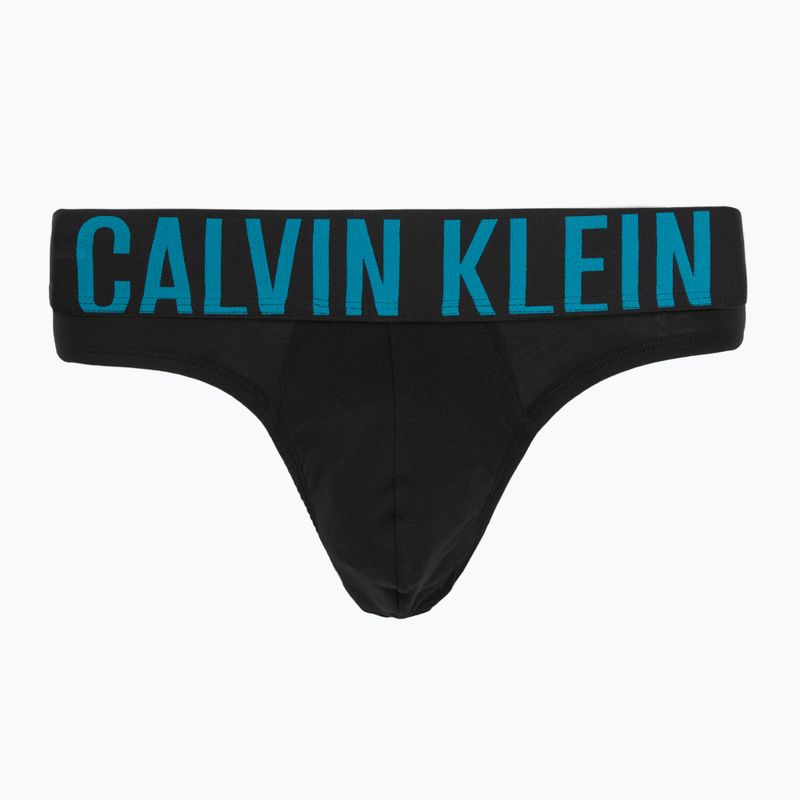 Chiloți pentru bărbați Calvin Klein 000NB3607A Hip Brief 3 perechi black with oatmeal logo/black with age 4