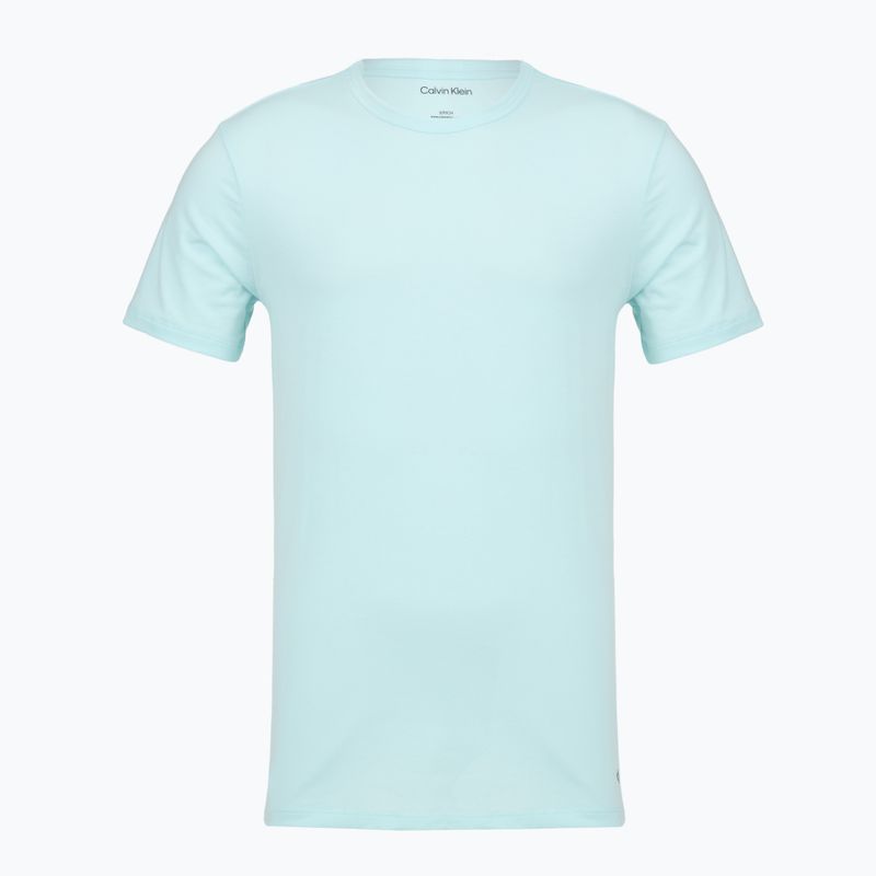 Tricou pentru bărbați Calvin Klein LV00NB4185 Crew Neck 3 pcs. black in sea spray emb/sea spray in 2