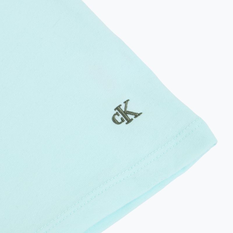 Tricou pentru bărbați Calvin Klein LV00NB4185 Crew Neck 3 pcs. black in sea spray emb/sea spray in 4