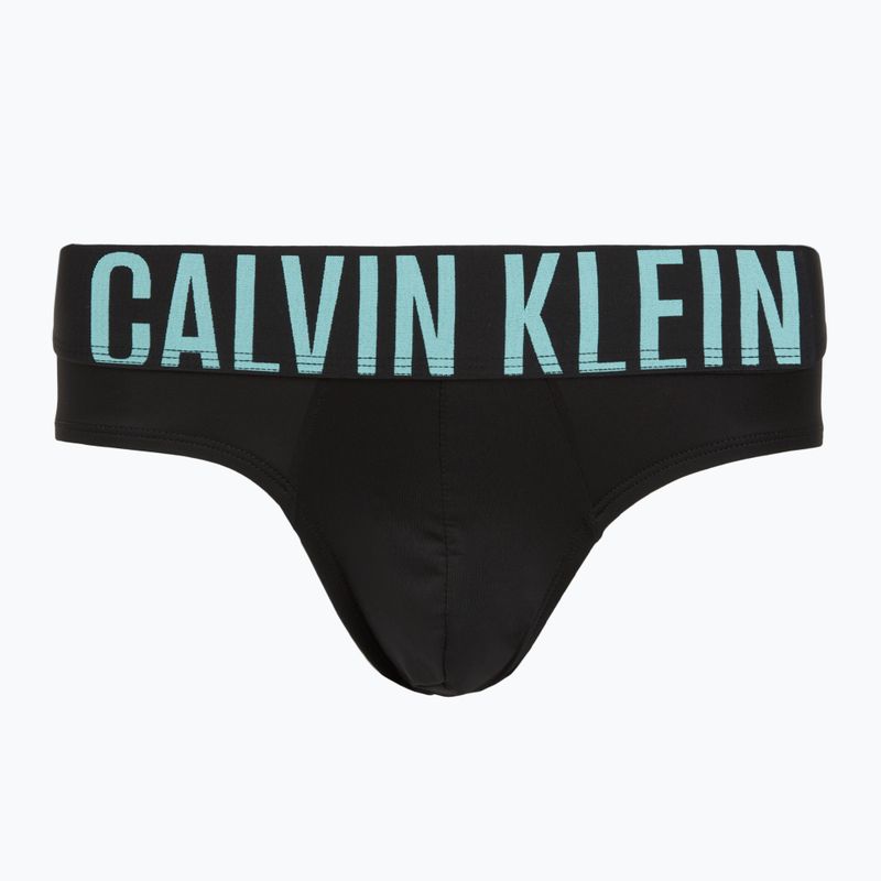 Chiloți pentru bărbați Calvin Klein 000NB3610A Hip Brief 3 perechi black w/ombre blue logo/black w/c 2