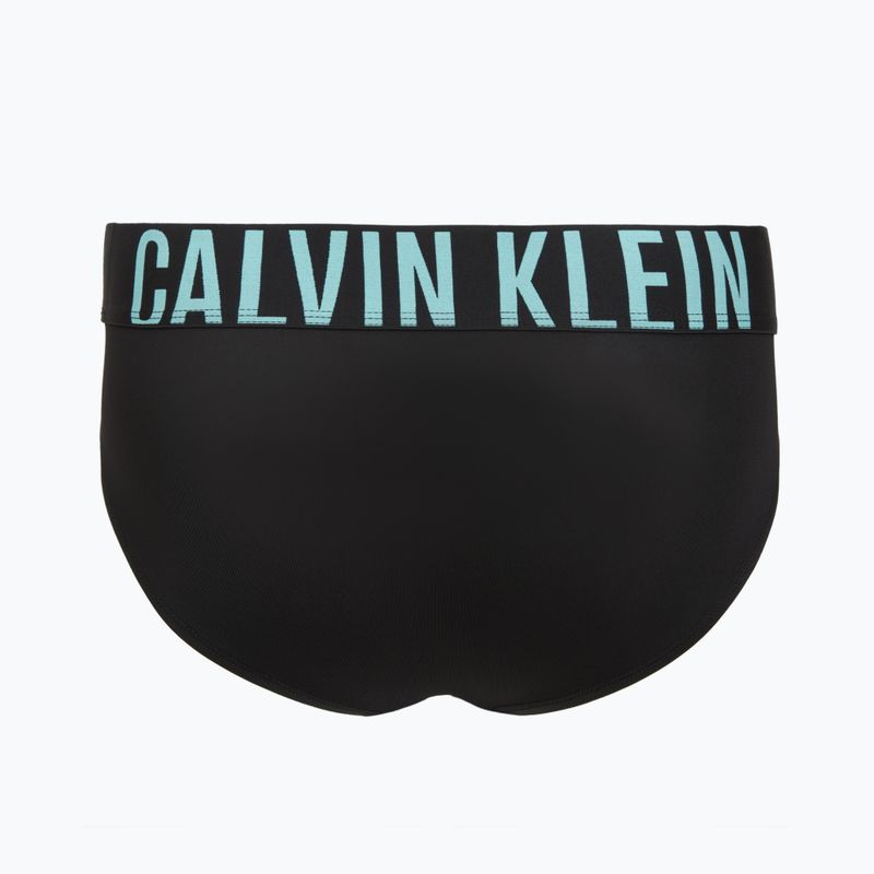 Chiloți pentru bărbați Calvin Klein 000NB3610A Hip Brief 3 perechi black w/ombre blue logo/black w/c 3