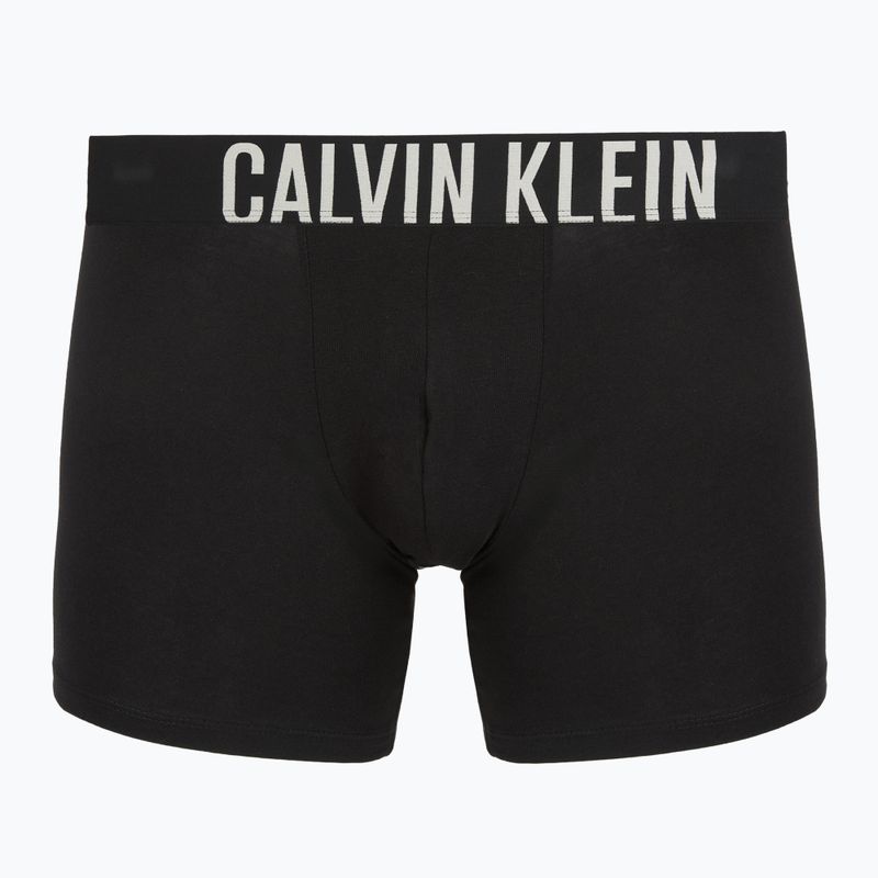 Boxeri Calvin Klein 000NB3609A Boxer Brief 3 perechi black w/oatmeal logo/black w/age 2