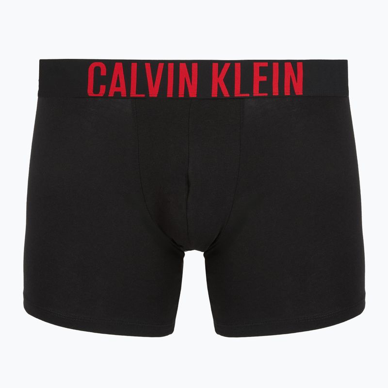 Boxeri Calvin Klein 000NB3609A Boxer Brief 3 perechi black w/oatmeal logo/black w/age 4