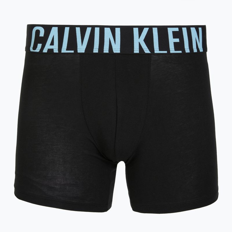 Boxeri Calvin Klein 000NB3609A Boxer Brief 3 perechi black w/harbor mist logo/black w 2