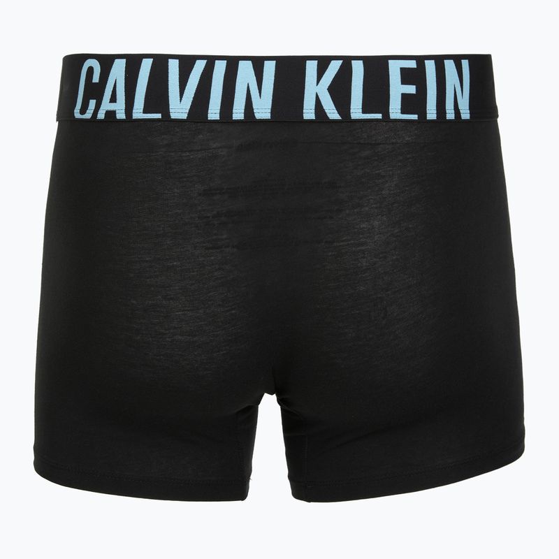 Boxeri Calvin Klein 000NB3609A Boxer Brief 3 perechi black w/harbor mist logo/black w 3