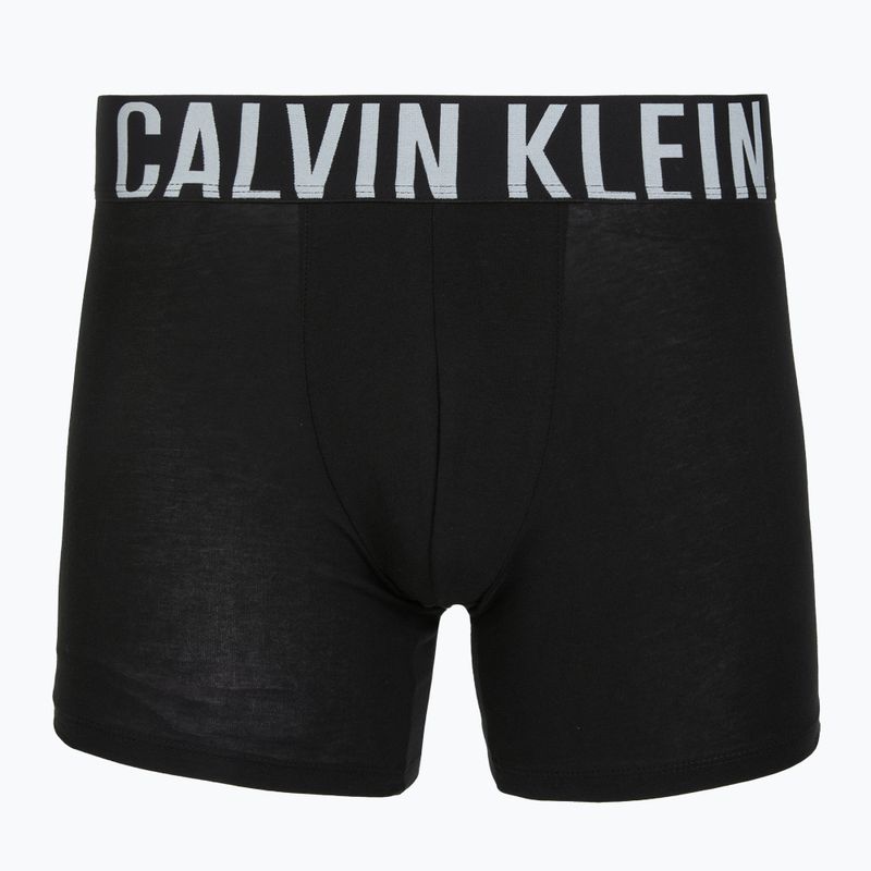 Boxeri Calvin Klein 000NB3609A Boxer Brief 3 perechi black w/harbor mist logo/black w 5