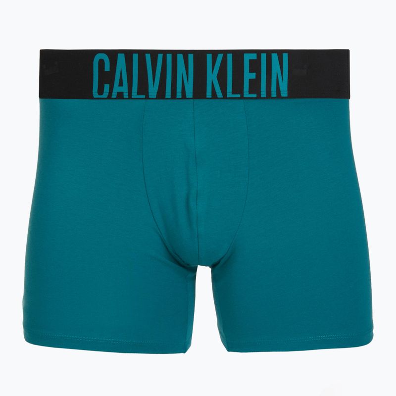 Boxeri Calvin Klein 000NB3609A Boxer Brief 3 perechi oatmeal/aged redwood/bright turquoise 3