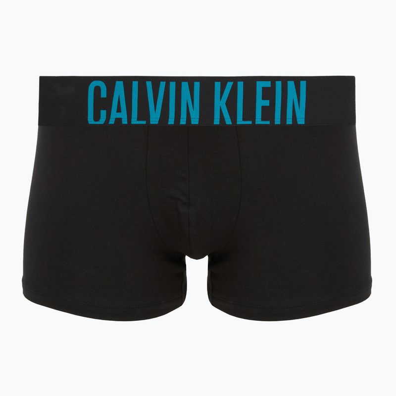 Boxeri Calvin Klein 000NB3609A Boxer Brief 3 perechi black w/oatmeal logo/black w/age 3