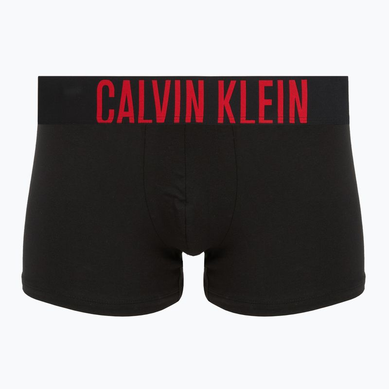 Boxeri bărbătești Calvin Klein 000NB3608A Trunk 3 perechi black w/oatmeal logo/black w/age 4
