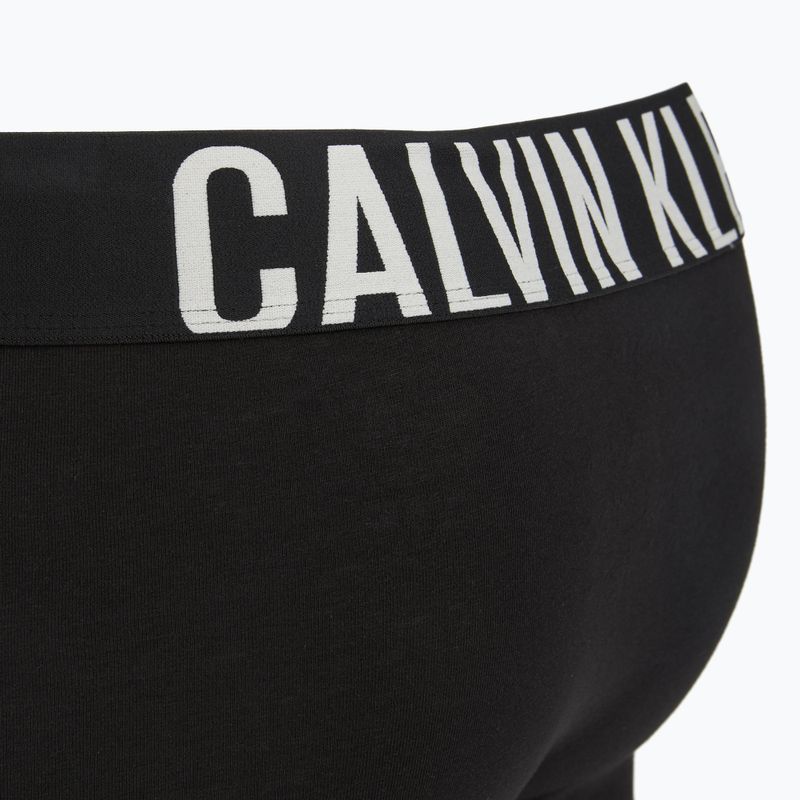 Boxeri bărbătești Calvin Klein 000NB3608A Trunk 3 perechi black w/oatmeal logo/black w/age 6