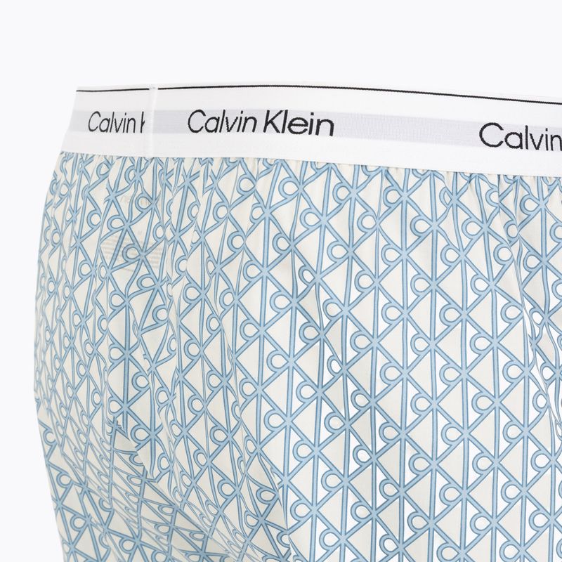Boxeri Calvin Klein LV00NM2831 Boxer Trad icon cotton emblem chalk/gulf blue 3
