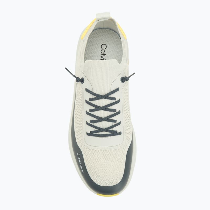 Încălțăminte pentru bărbați Calvin Klein YM0YM01457 Chunky Runner Lace Up Sock Knit vaporous white/coal/buttercup 5