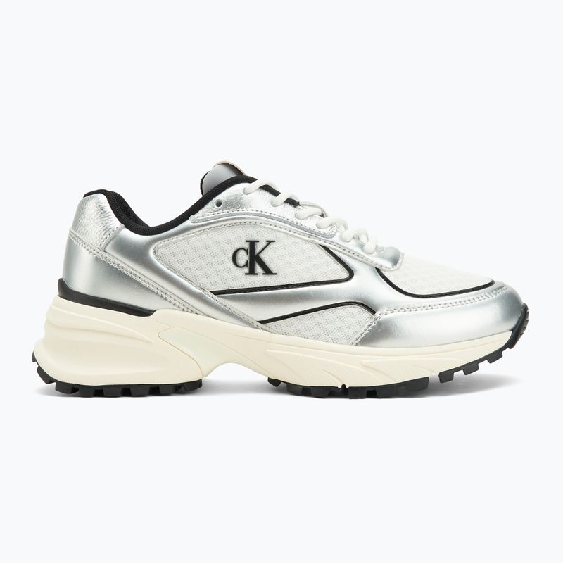 Încălțăminte pentru femei Calvin Klein YW0YW02063 Hike Runner Lace Up Mesh Mix silver/black/bright white 2